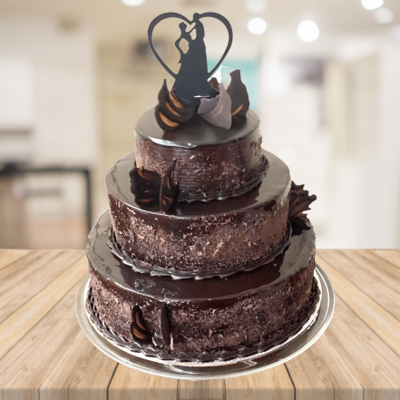 3 tier store chocolate cake